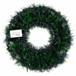 Декор-венок "Пуансеттия и шишки"