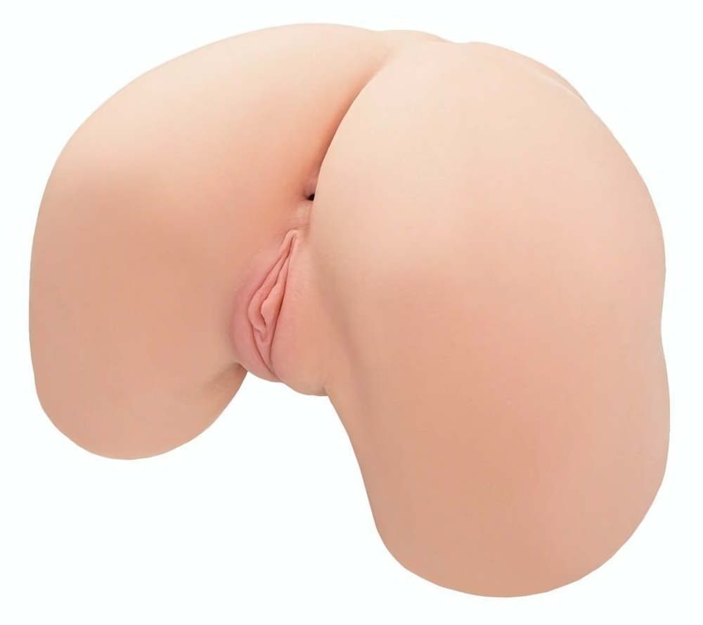 Мастурбатор-полуторс Hanna Onahole 001 с двойным слоем материала и вибрацией (Цвет: телесный)