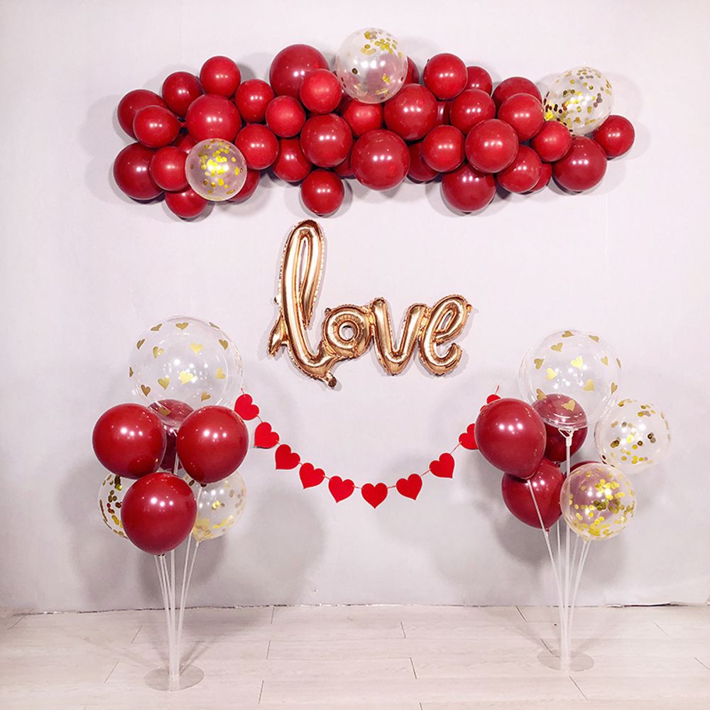 Стойка для шаров Фонтан, 7 насадок, 0,7 м, Белый/Прозрачный, 1 шт.