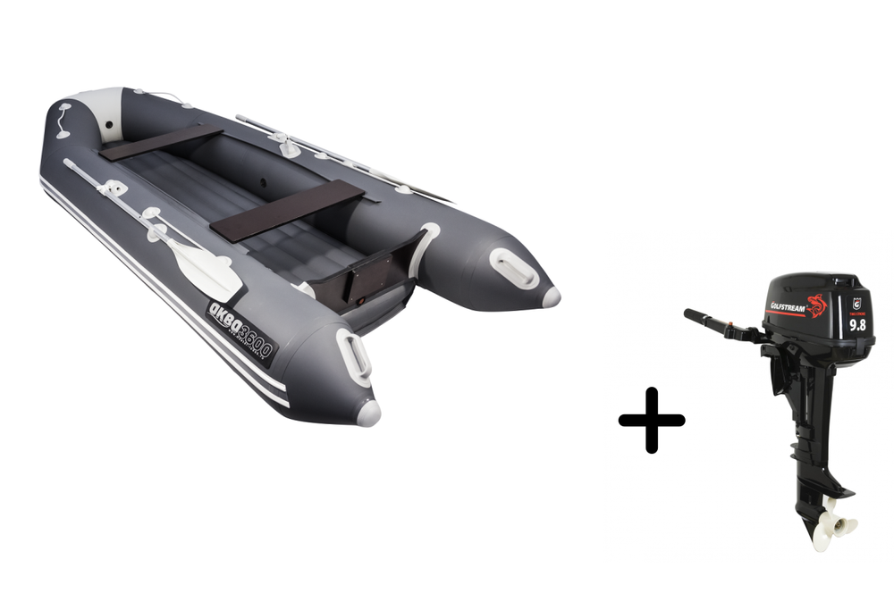 Аква 3600 НДНД + Golfstream T 9.8 BMS (комплект лодка + мотор)