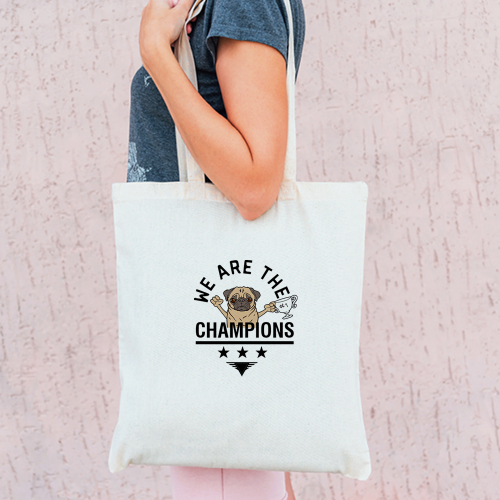 Тканевая сумка "Мопс - чемпион"