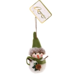 Подвеска «Снеговичок в наряде» 10 см (в ассортименте), Зеленый