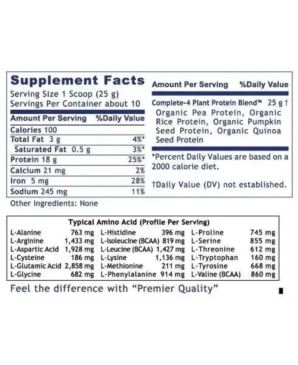 Plant Protein Powder 260 г Premier Research Labs