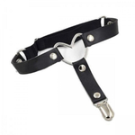 Подвязка на ногу для чулок Сердце регулируемая черная