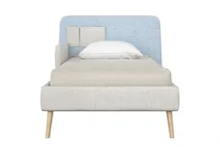 Кровать подростковая Ellipse Soft 90 х 200 см Бежевая/голубая