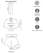 Силиконовые трусы с вибрирующим пенисом (Цвет: телесный)