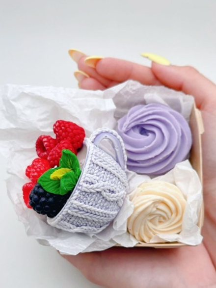 Набор мыла «Чашка с ягодами, вайлет»