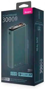 Внешний аккумулятор OLMIO QL-30 30000 мАч серый