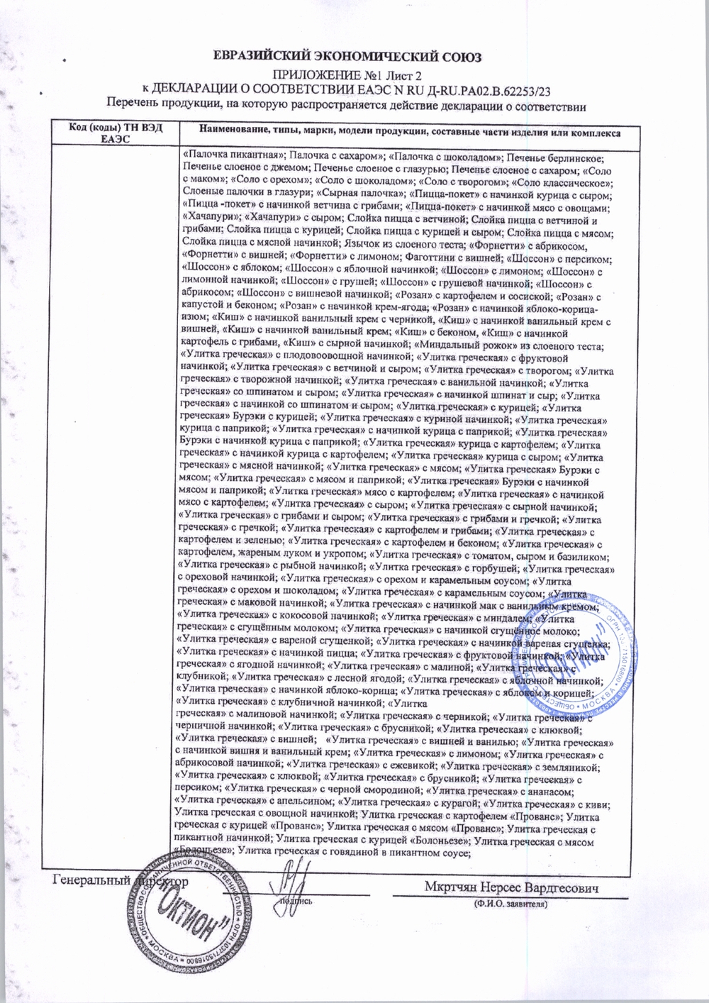 Улитка греческая с начинкой шпинат и сыр 80 шт*100 гр