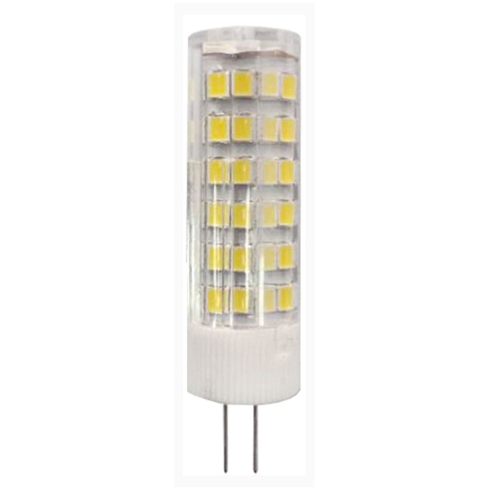 Лампа светодиодная ЭРА STD LED JC-7W-220V-CER-827-G4 7Вт керамика капсула теплый белый свет G4 | Лампы cветодиодные Капсульные (G4, G9)