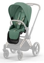 Коляска 3 в 1 Cybex Priam IV Rosegold complete и автокресло Cloud T i-Size Mirage Grey Plus Leaf Green