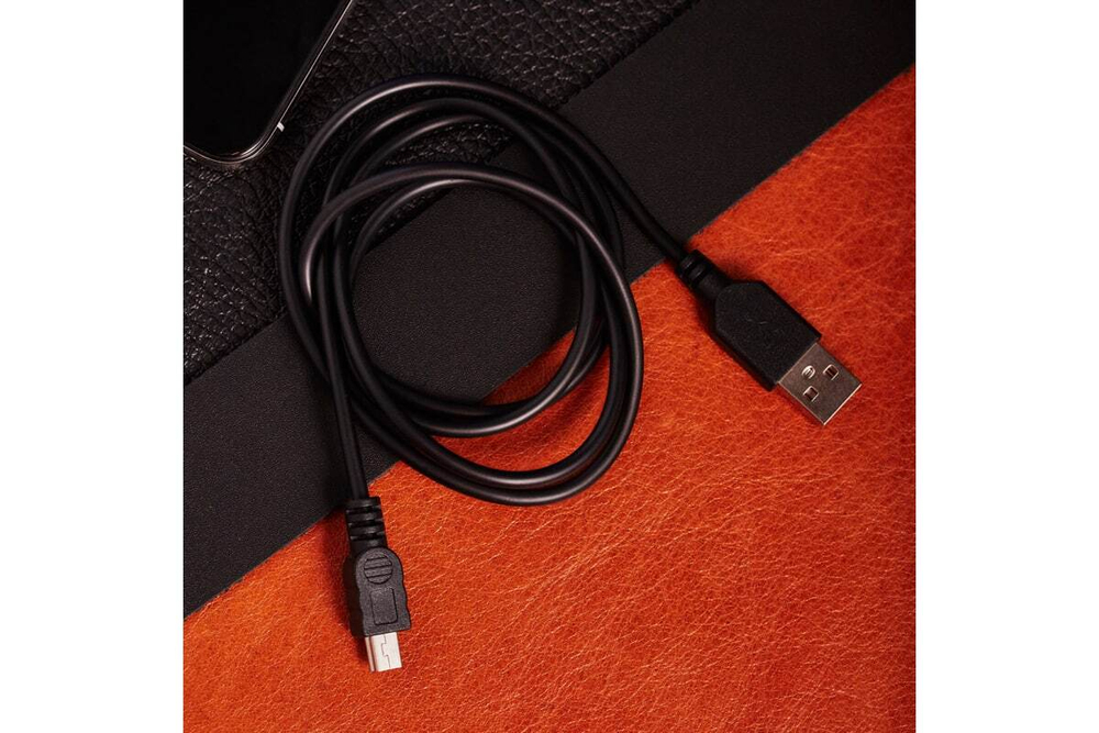 Кабель REXANT USB mini USB длинный штекер 1М черный 18-4402