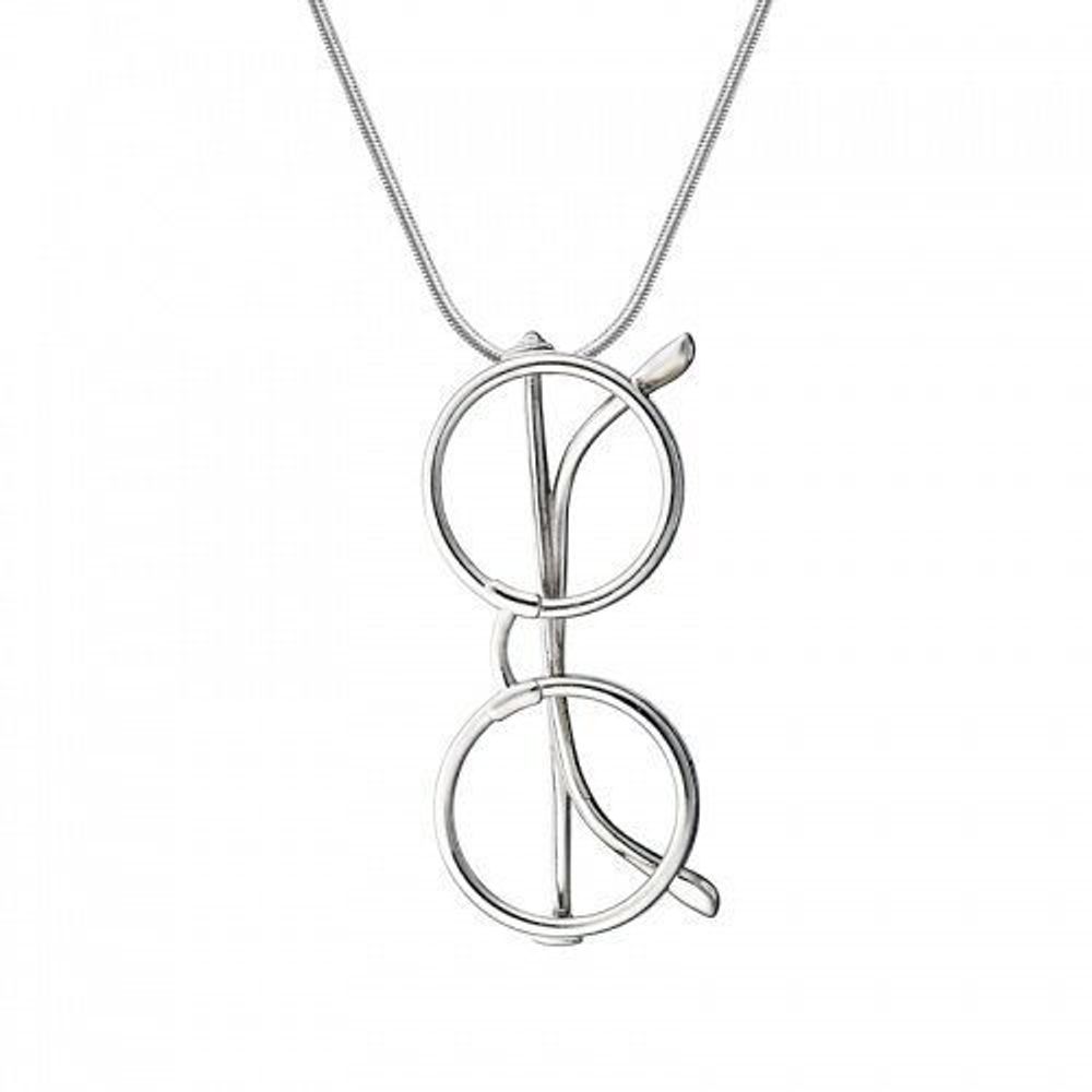 Подвеска очки из серебра 925.