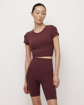 Футболка Jules Сropped Tee in Bordeaux