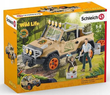 Фигурки Schleich Wild Life - Игровой набор Внедорожник джип с лебедкой - Шляйх Дикая Жизнь 42410