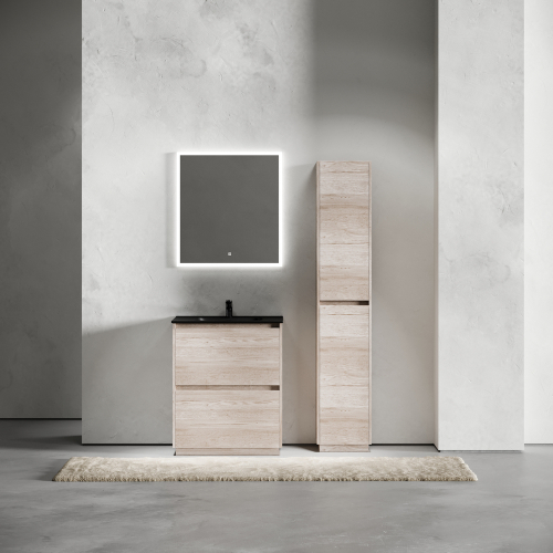 Тумба напольная под раковину Sancos Libra Floor, дуб галифакс натуральный 690х450х840 мм