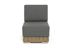 "Капри" модуль диванный прямой с подушками, цвет соломенный