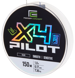 Леска плетёная Feeder Concept Pilot X4 BRAID Black 150м, 0.17мм
