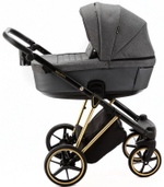 Детская коляска Adamex Belissa Special Edition 2 в 1 B-PS562 (Т.СЕР ЗОЛОТ.РАМ)