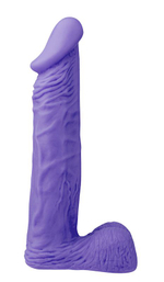 Фиолетовый фаллоимитатор большого размера XSKIN 9 PVC DONG - 23 см. (Цвет: фиолетовый)