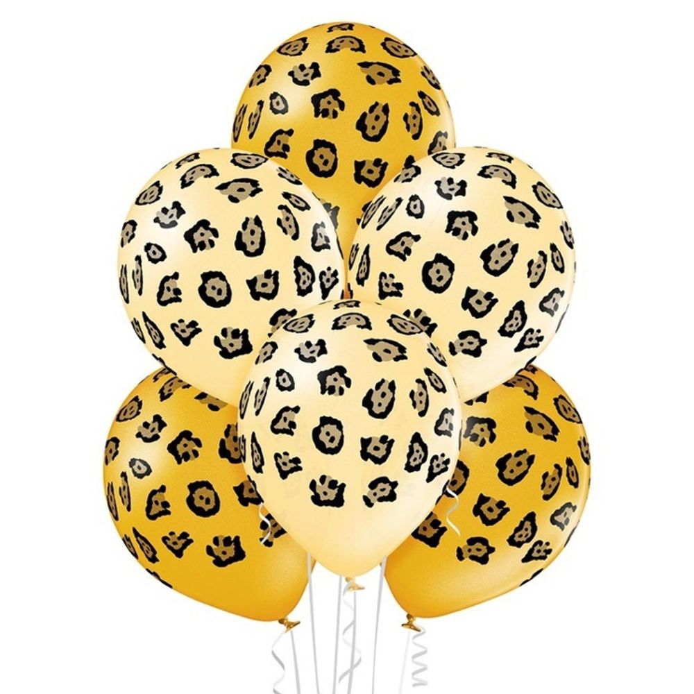 Воздушные шары Belbal с рисунком Пятна леопарда, 25 шт. размер 14&quot; #1103-2128