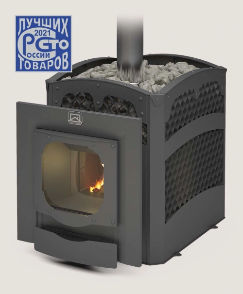 Печь для бани Былина-сетка 24 Ч Панорама (1.2)