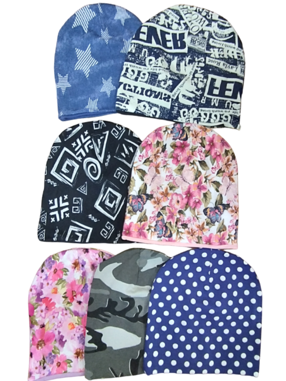 10176 Шапка с отворотом 2 слоя, рибана (54-56)