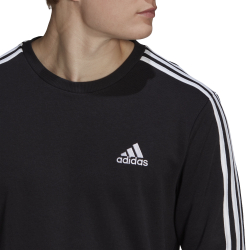 Мужская кофта теннисная adidas 3-Stripes French Terry Sweatshirt Men - Black, White