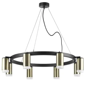 Люстра подвесная с акрилом 8*GU10 LR0183180 черный/бронза Rullo Lightstar