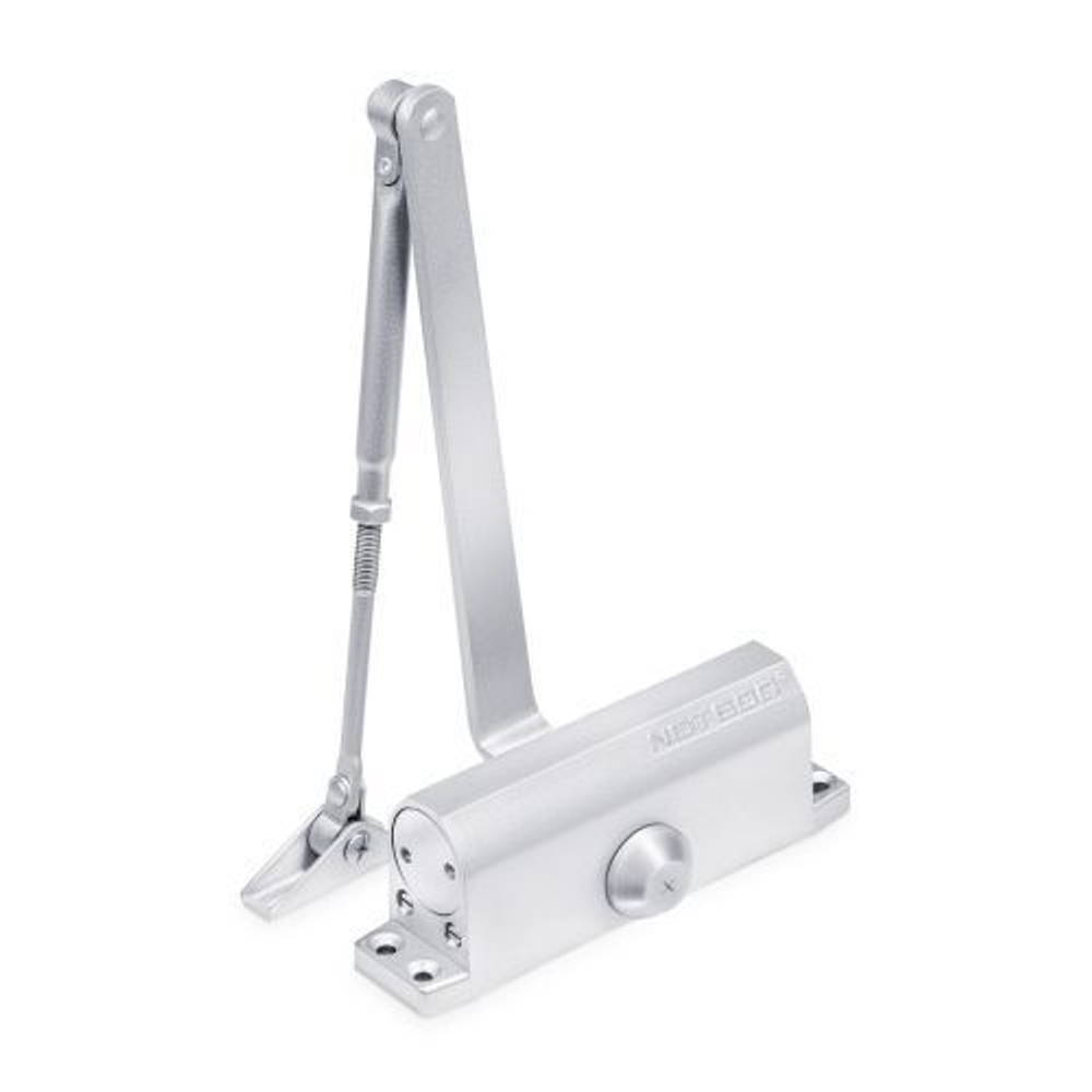 DC-080 СЕРЕБРО доводчик для дверей, усилие 80кг, легкий характер