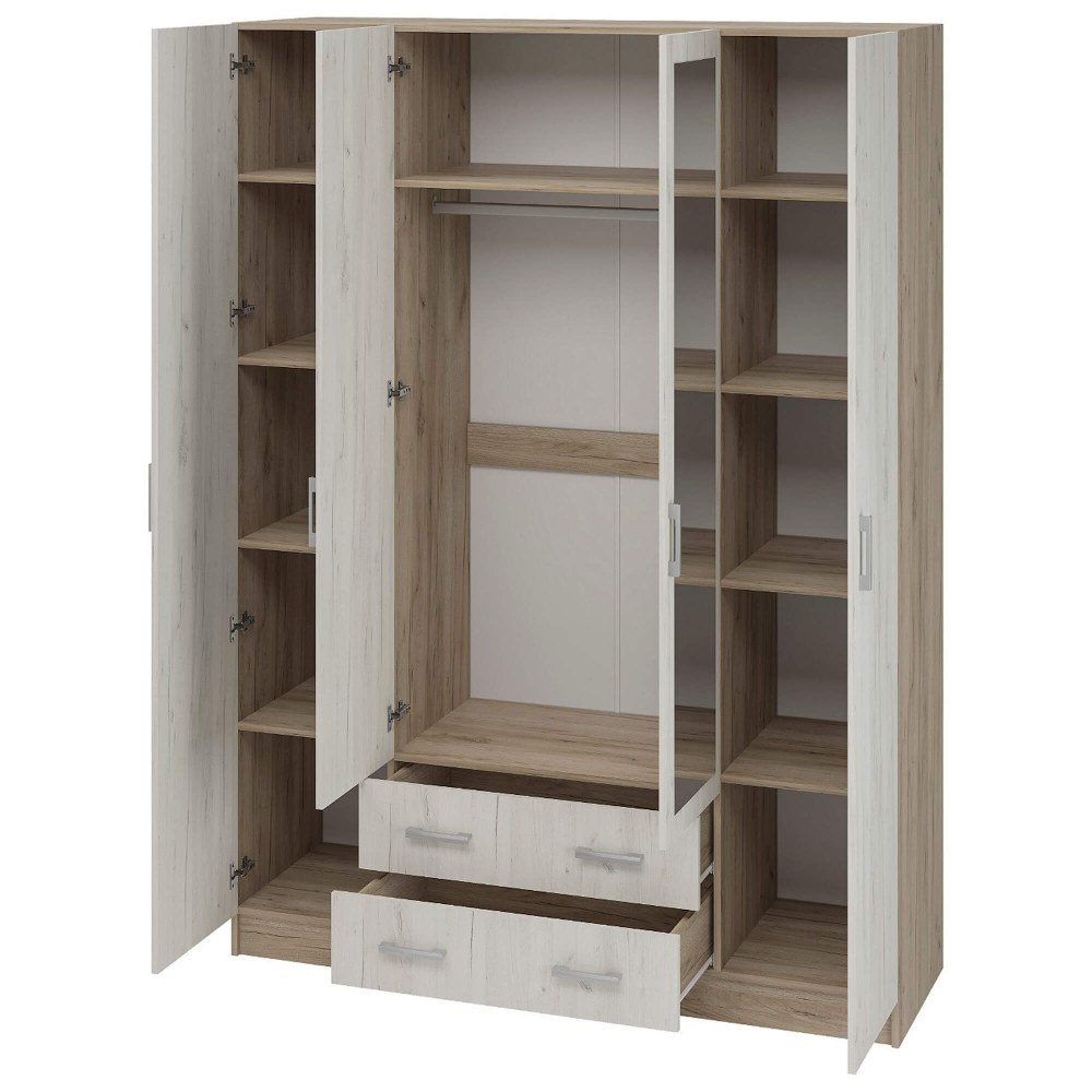 Квадро (Тащи в дом) Шкаф четырехдверный