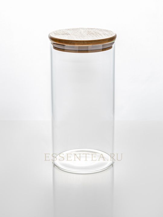 Банка стеклянная с бамбуковой крышкой 1400 мл