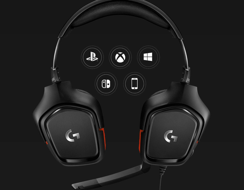 Игровая проводная гарнитура Logitech G332 черный