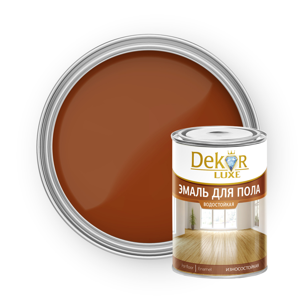 DEKOR LUXE  Эмаль ПФ-266 Желто-коричневая 0,8кг (Кубанские краски)