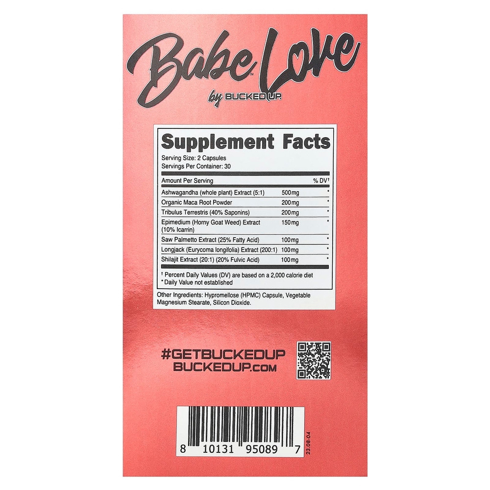 Bucked Up, Babe Love, 60 капсул