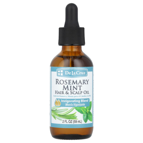 De La Cruz, масло для волос и кожи головы, розмарин и мята, 59 мл (2 жидк. унции)