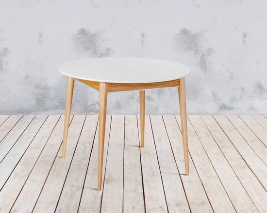 Стол Арека К1100 (бук/тон 1/тон подстолья 2/ножка 8) 110х110(140)