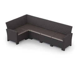 Угловой диван под ротанг Калифорния “California“ 240х136 см арт.80497-1П с подушками
