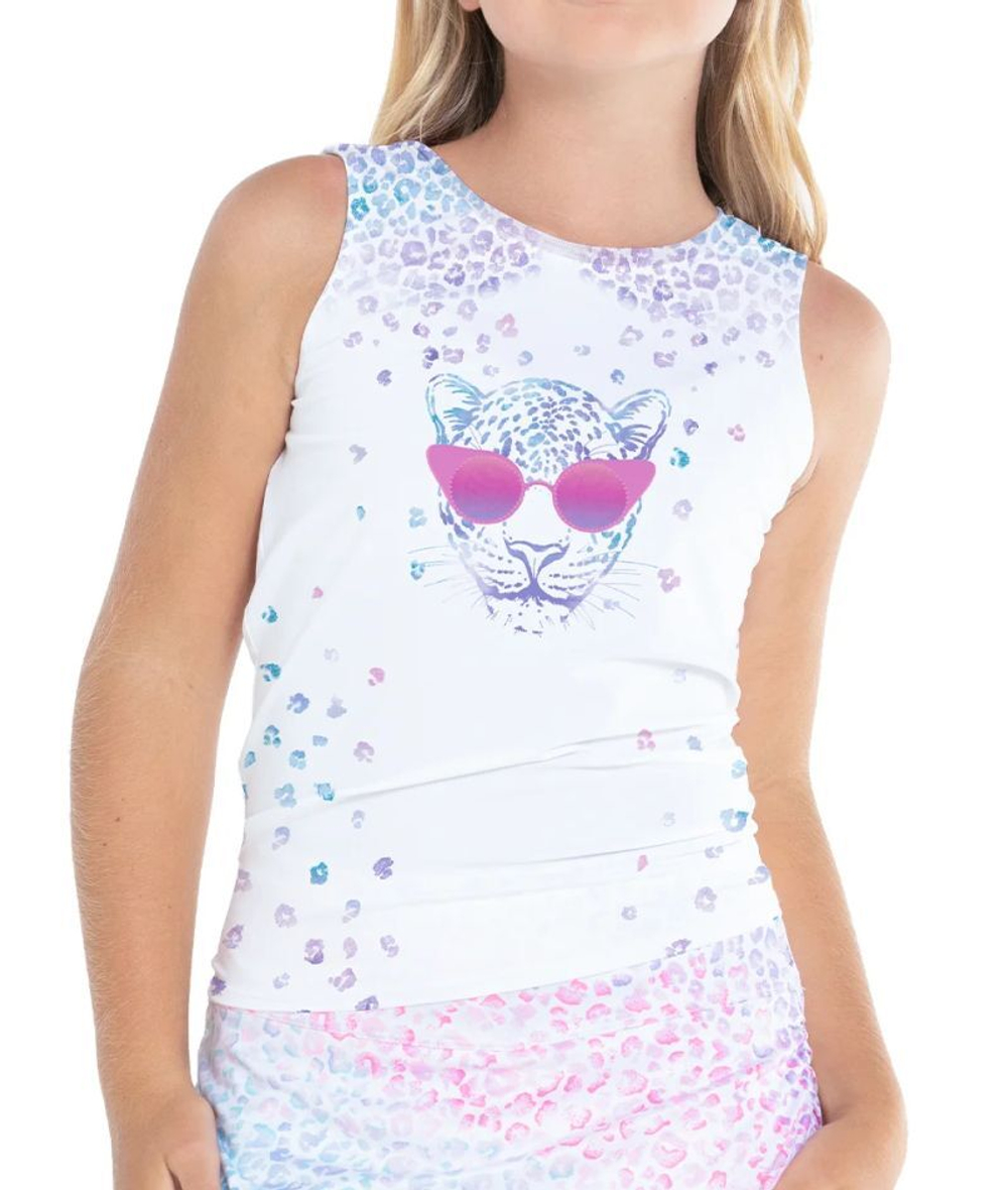 Футболка для девочки теннисная Lucky in Love Novelty Stay Fierce Tie Back Tank Top - разноцветный