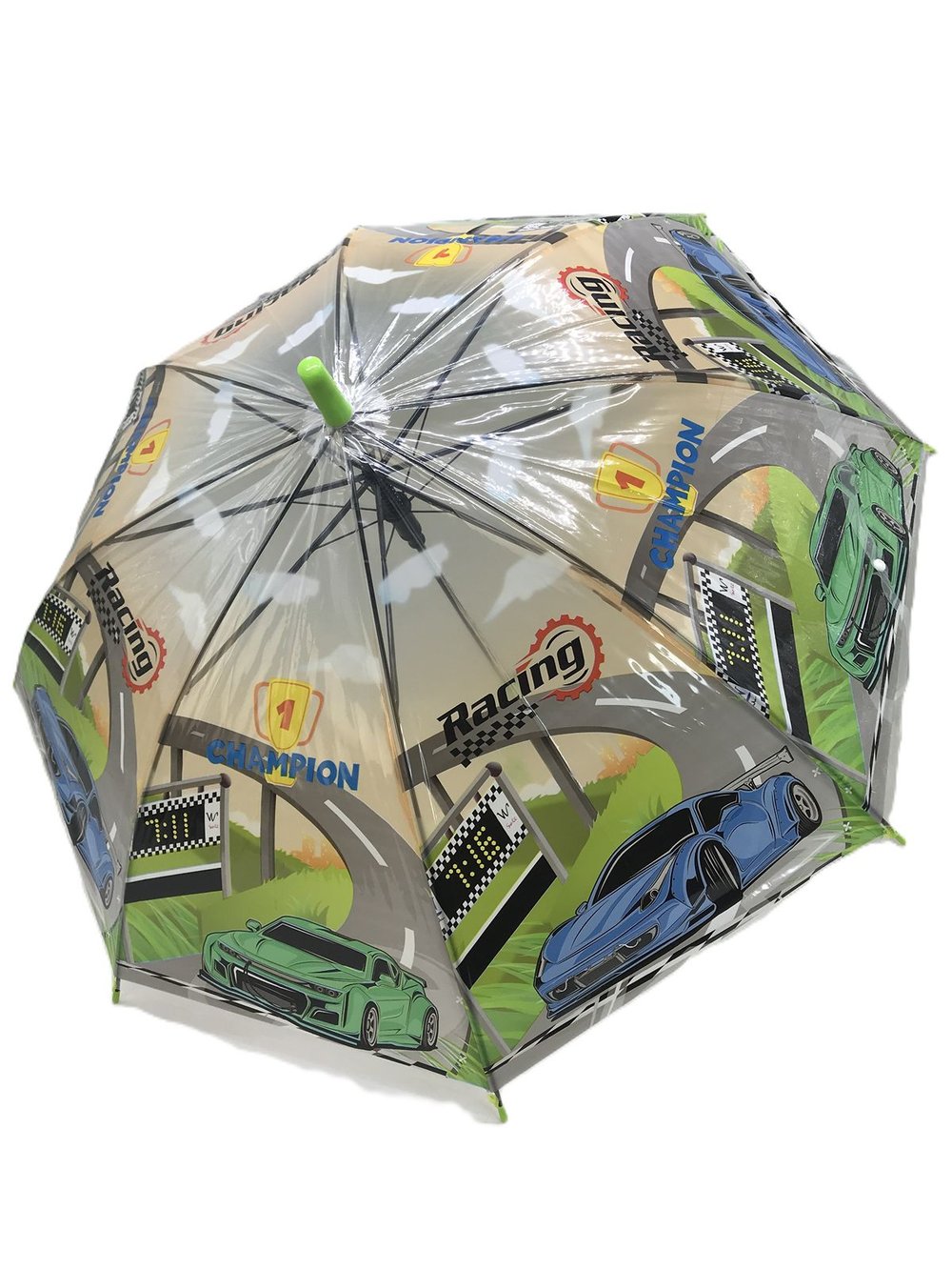 Зонт детский с рисунком Чемпион зеленый