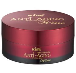 Гидрогелевые анти-возрастные винные патчи Kims Wine Hydro-Gel Eye Patch, (60 шт. в баночке, размер L)