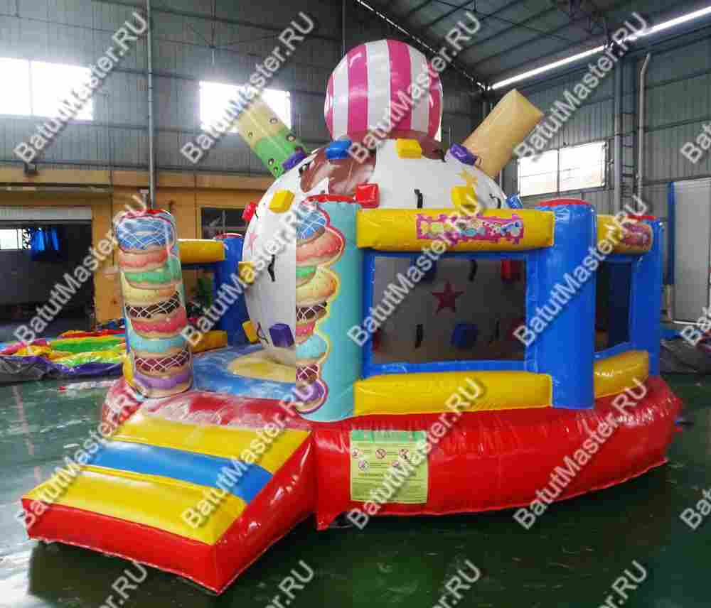 Надувной скалодром "Мороженое" 5*5*3,5 м