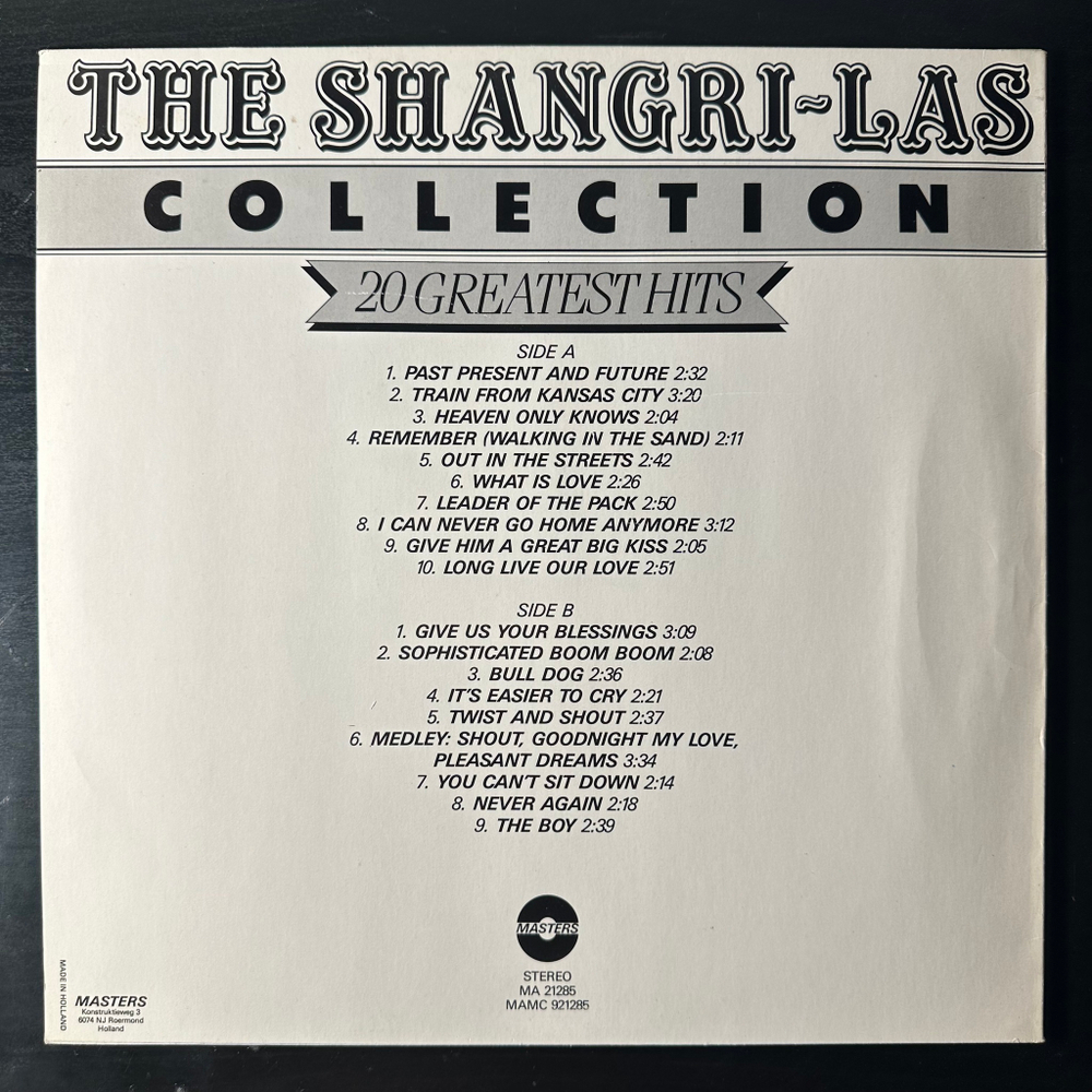 The Shangri-Las ‎– 20 Greatest Hits (Франция)