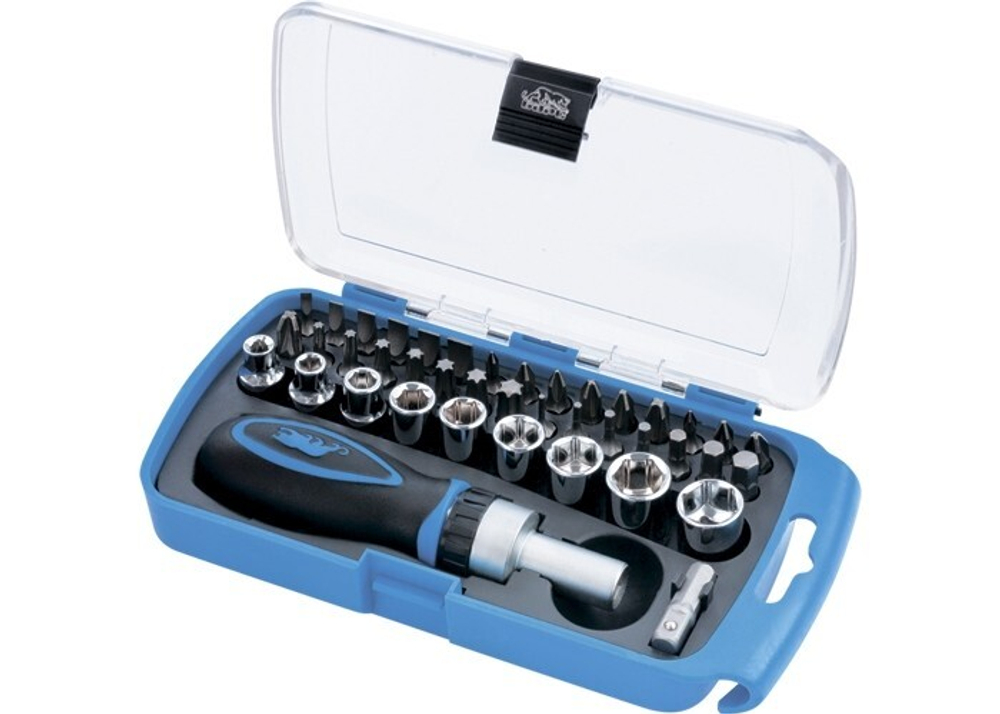 Отвертка реверсивная с набором бит и торцевыми головками, 41 шт Барс