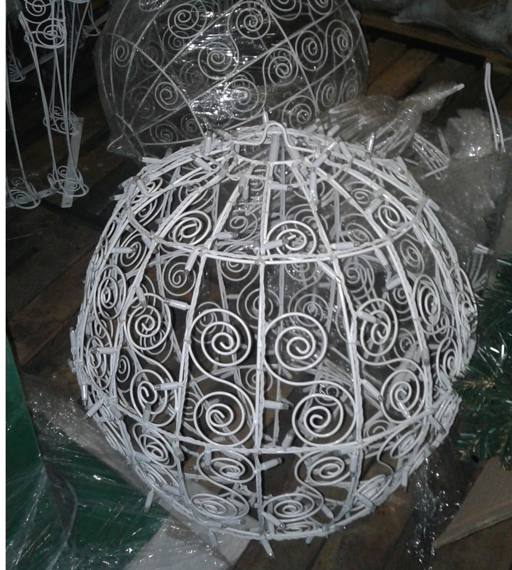 Световая фигура "Шар" с ажурным каркасом