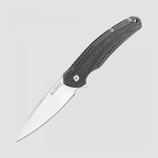 Складной нож CRKT Ripple Grey Coating Stainless Steel Handle (IKBS Flipper) CR/K406GXP c клинком из стали Acuto 440 (Acuto+) рукоять Stainless Steel 420J2