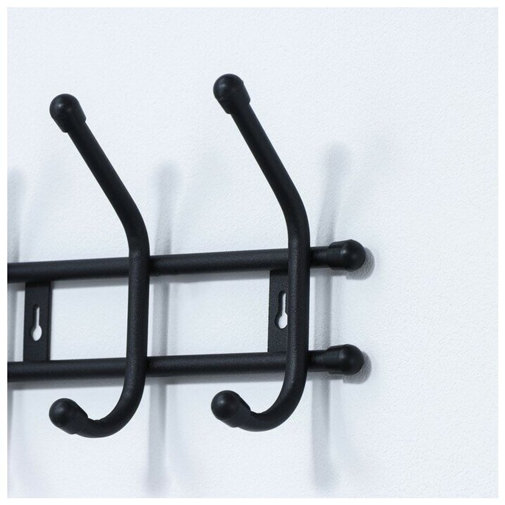 ВЕШАЛКА НАСТЕННАЯ УЮТ 3 КРЮЧКА ЧЕРНЫЙ ВНУ32
