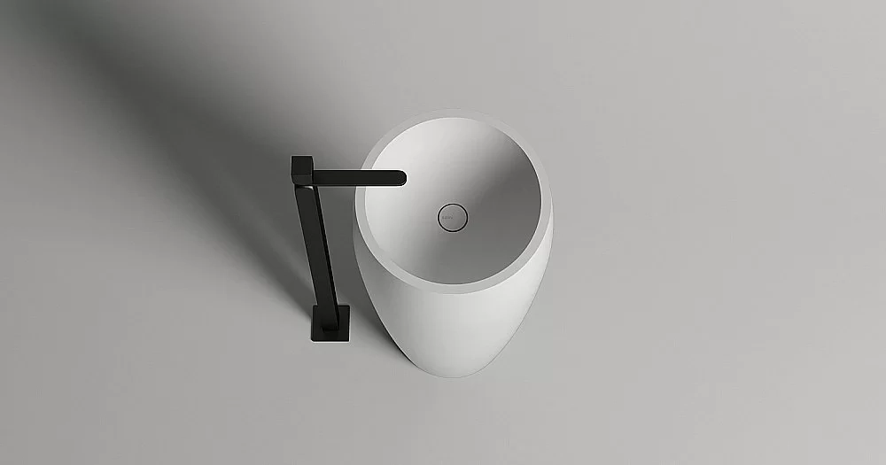 Раковина напольная Salini Armonia 03 130113SM 47 из искусственного камня S-Stone, белая матовая
