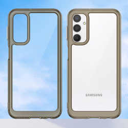 Усиленный чехол с мягкими рамками серого цвета для Samsung Galaxy A24 4G, мягкий отклик кнопок