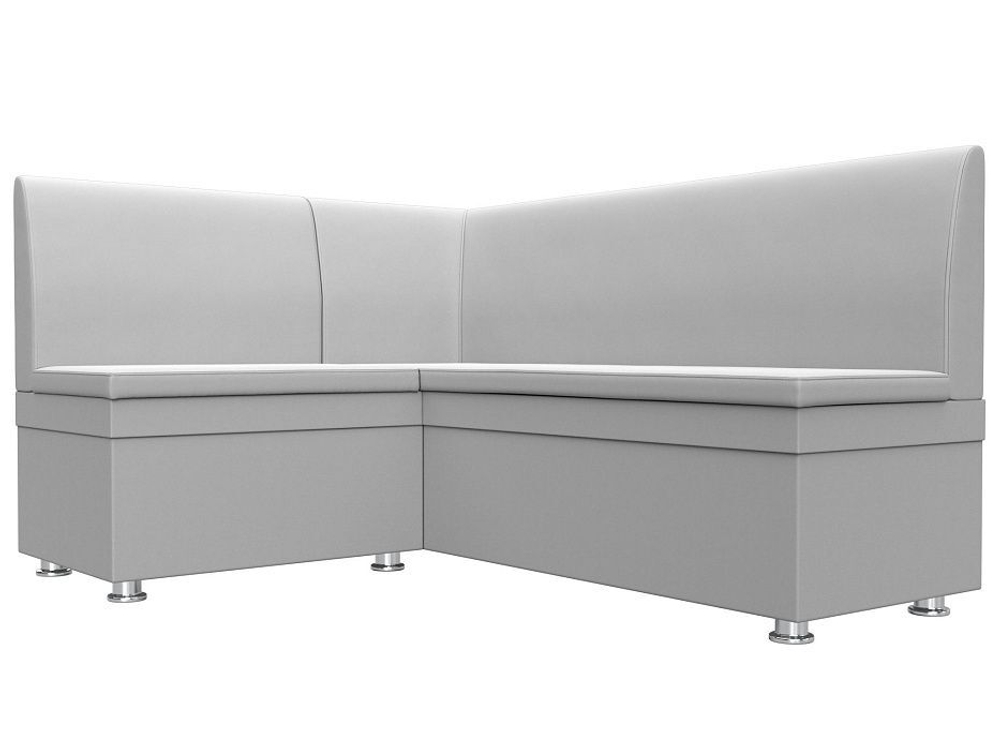 Диван кухонный угловой Уют левый угол, Белый, Экокожа, 28384L